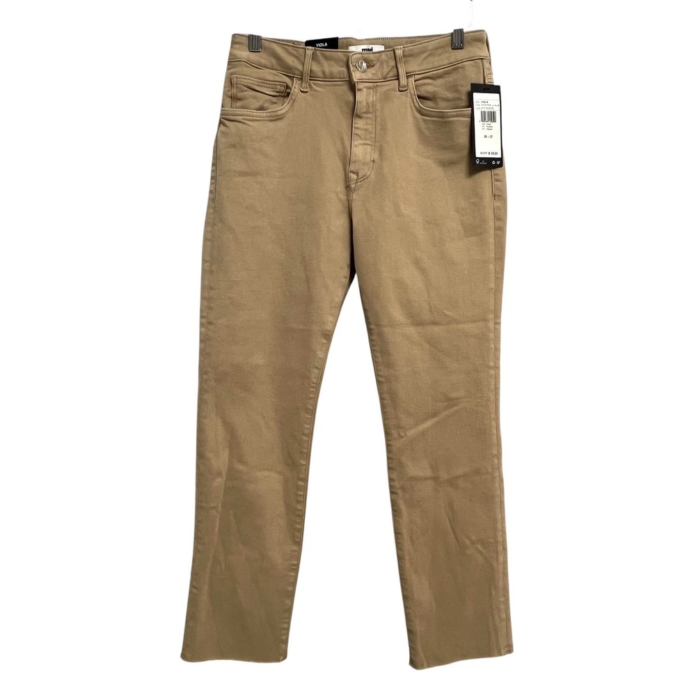 Mavi Viola Slim Straight Jeans Womens 28 Tan High Rise Travertine Minimalist NWT